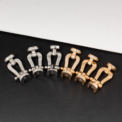 [Polaidi Jewelry]FORCE LARGE HORSESHOE FULL DIAMOND BRACELET ROSE GOLD