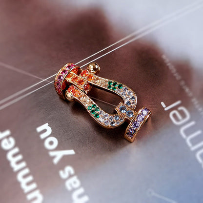 [：Polaidi Jewelry]FORCE LARGE HORSESHOE  COLORED DIAMOND BRACELET ROSE GOLD