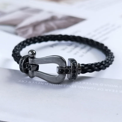 [Polaidi Jewelry]FORCE LARGE SERIES HORSESHOE BLACK SAMURAI BRACELET