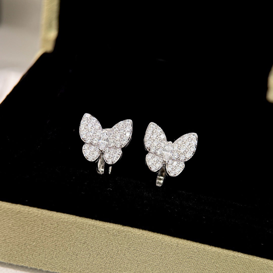 [：Polaidi Jewelry]BUTTERFLY ALL DIAMOND EARRINGS
