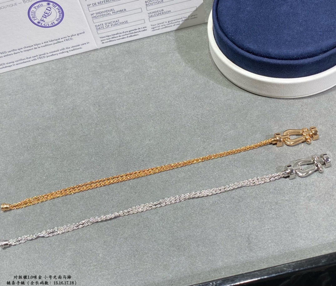 [Polaidi Jewelry]FORCE SMALL HORSESHOE  DIAMOND CHAIN ROPE BRACELET