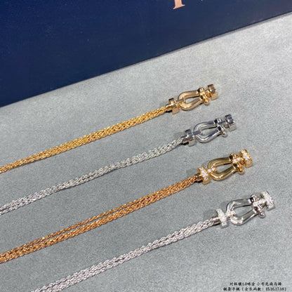 [Polaidi Jewelry]FORCE SMALL HORSESHOE  DIAMOND CHAIN ROPE BRACELET