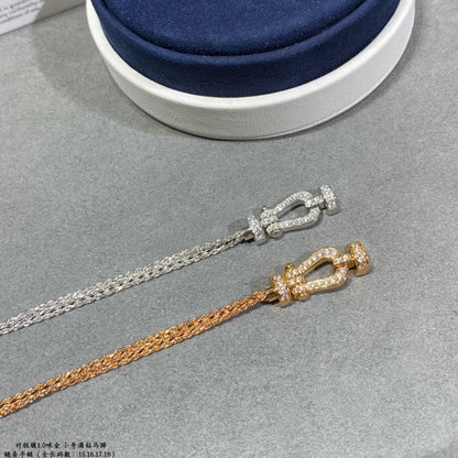 [：Polaidi Jewelry]FORCE SMALL HORSESHOE  DIAMOND CHAIN ROPE BRACELET