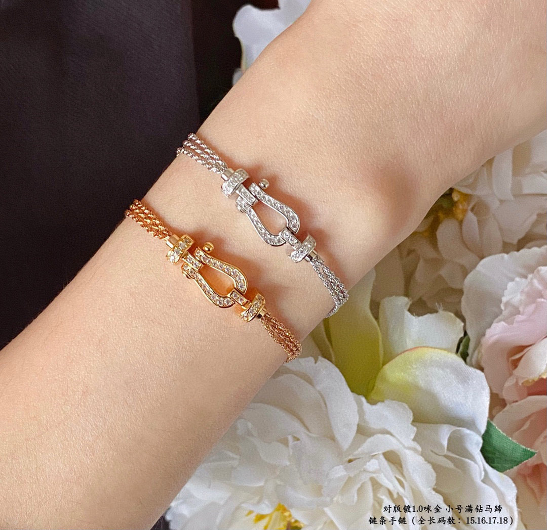 [Polaidi Jewelry]FORCE SMALL HORSESHOE  DIAMOND CHAIN ROPE BRACELET