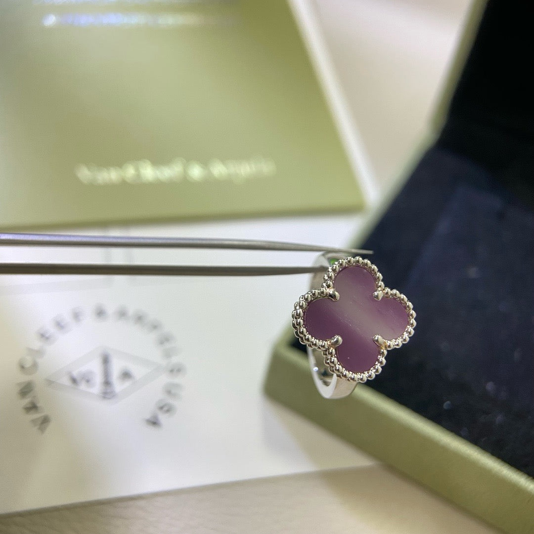 [Polaidi Jewelry]CLOVER  PURPLE VIOLET RING