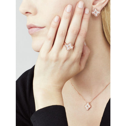 [Polaidi Jewelry]CLOVER 15MM DIAMOND SINGLE FLOWER NECKLACE