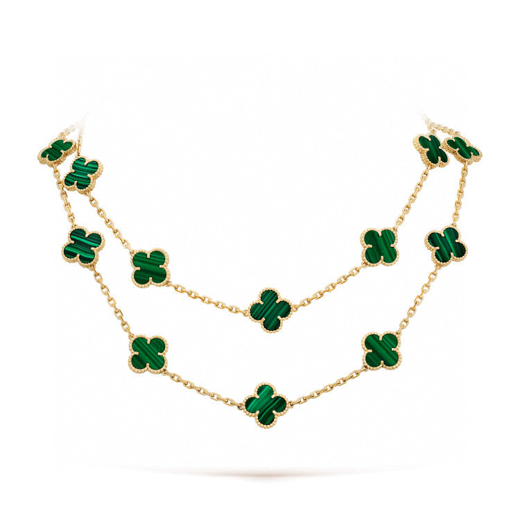 [：Polaidi Jewelry]CLOVER 20 MOTIFS MALACHITE GOLD