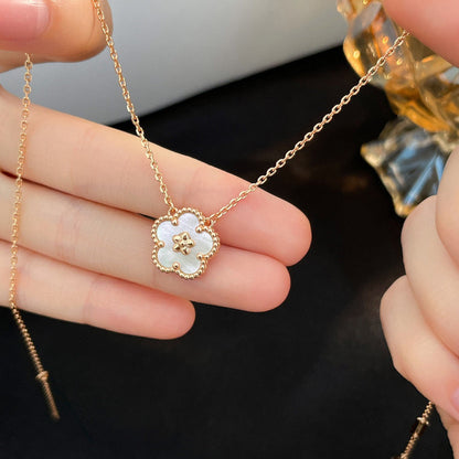 [Polaidi Jewelry]LUCKY  WHITE MOP  PLUM BLOSSOM NECKLACE