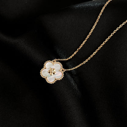 [Polaidi Jewelry]LUCKY  WHITE MOP  PLUM BLOSSOM NECKLACE