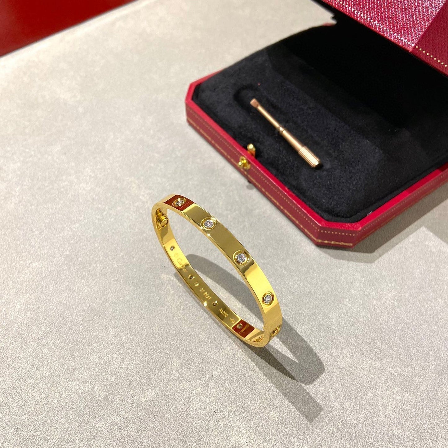 [Polaidi Jewelry]LOVE BRACELET 6.1MM 10 DIAMONDS