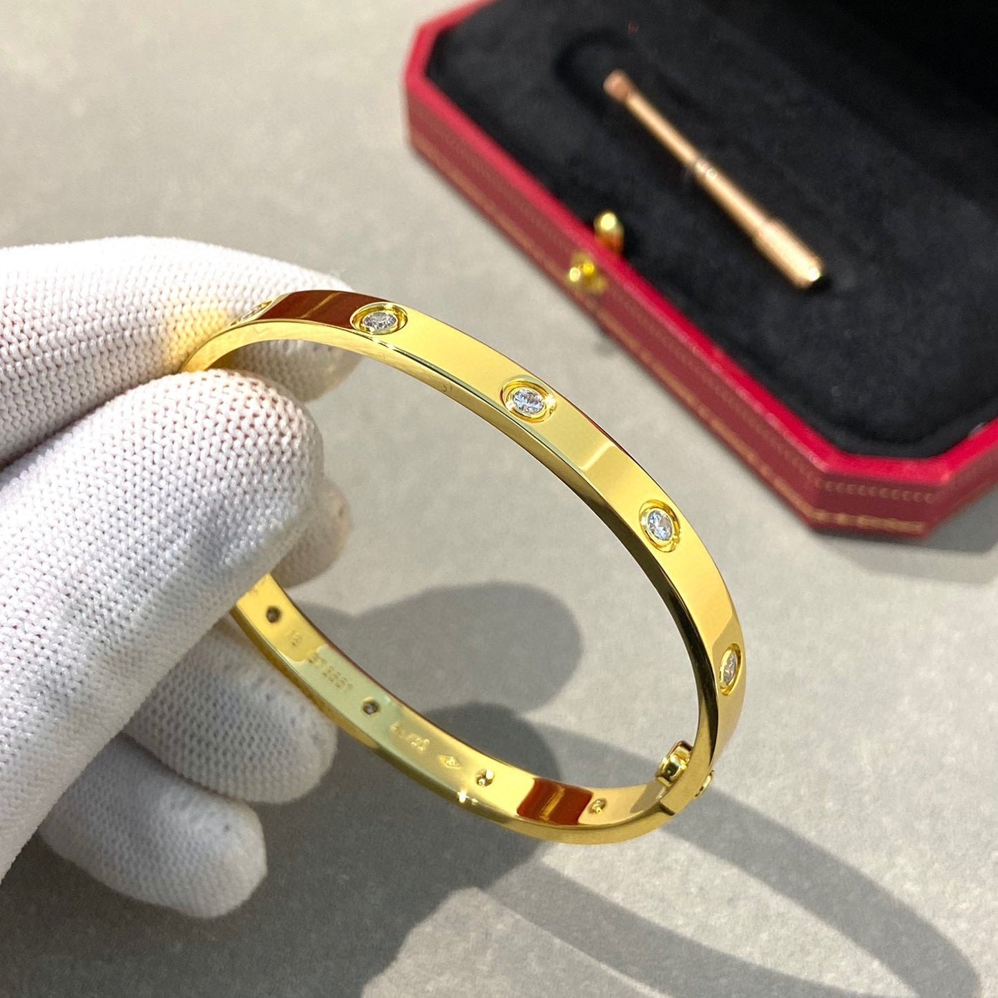 [Polaidi Jewelry]LOVE BRACELET 6.1MM 10 DIAMONDS