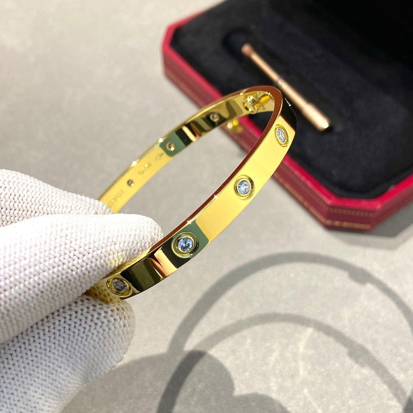 [：Polaidi Jewelry]LOVE BRACELET 6.1MM 10 DIAMONDS