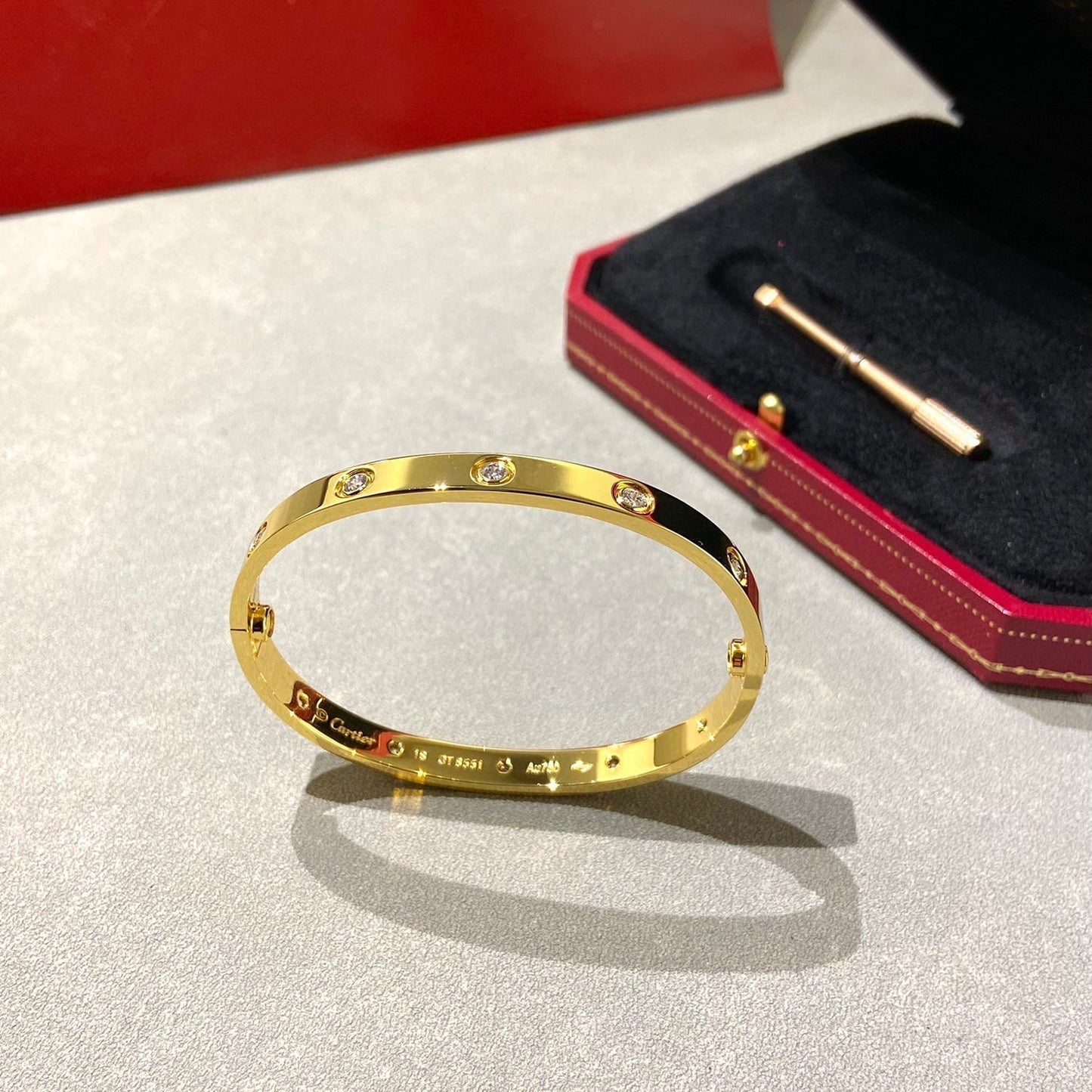 [Polaidi Jewelry]LOVE BRACELET 6.1MM 10 DIAMONDS