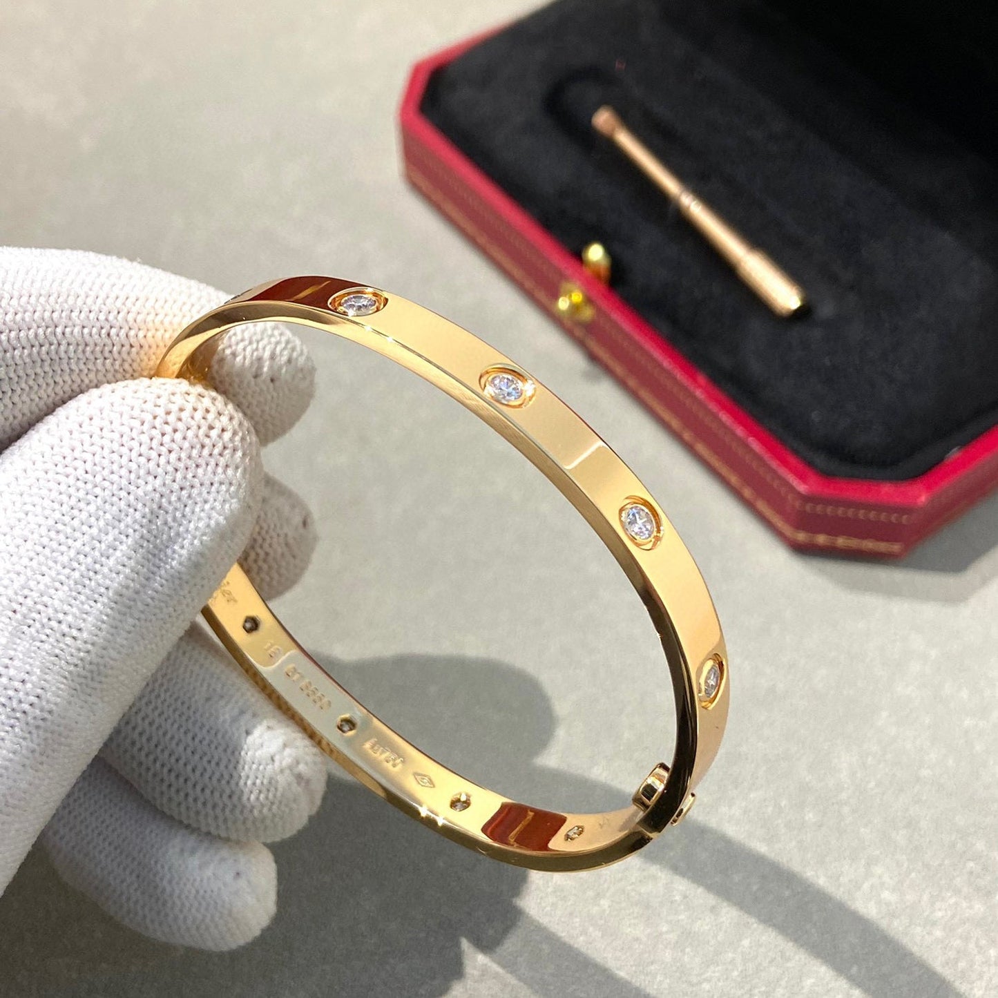 [Polaidi Jewelry]LOVE BRACELET 6.1MM 10 DIAMONDS