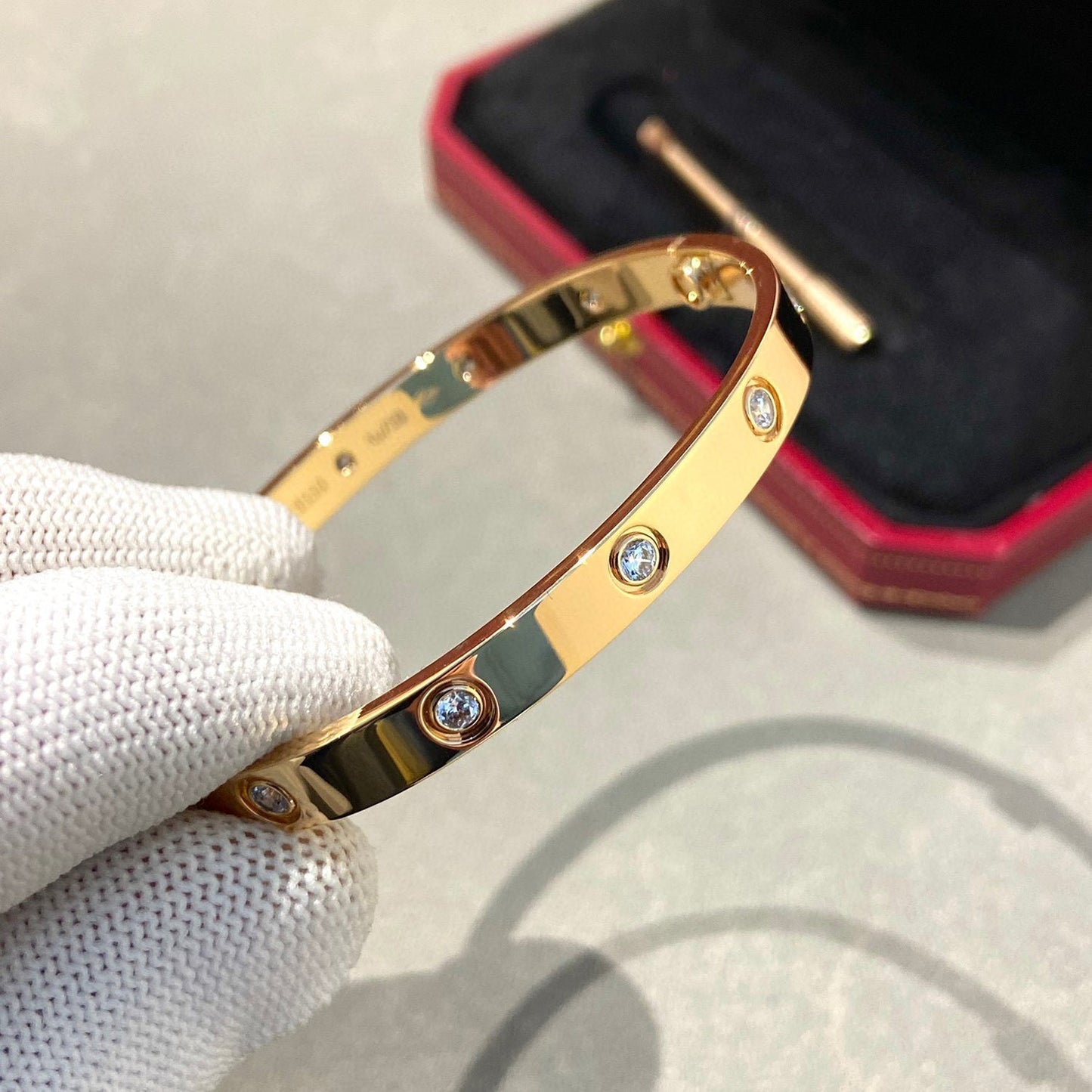 [：Polaidi Jewelry]LOVE BRACELET 6.1MM 10 DIAMONDS