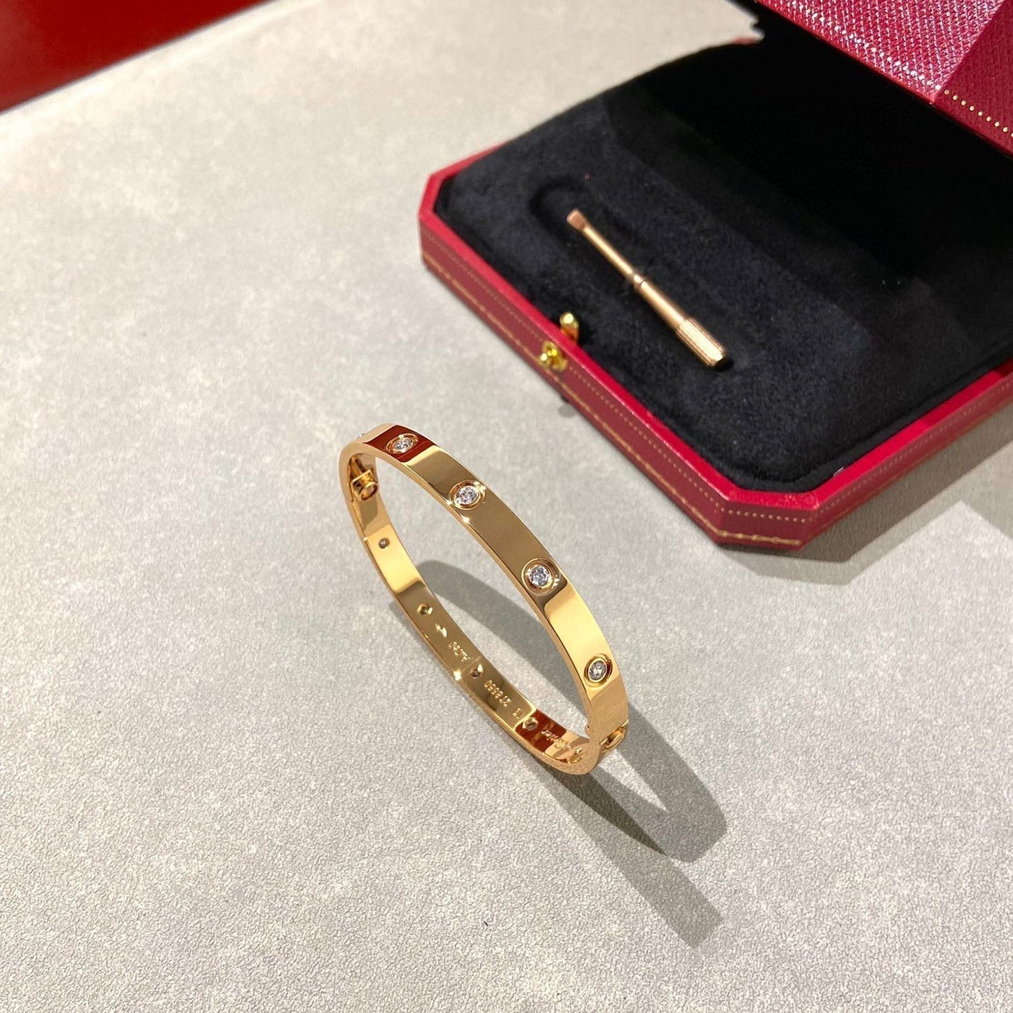 [Polaidi Jewelry]LOVE BRACELET 6.1MM 10 DIAMONDS