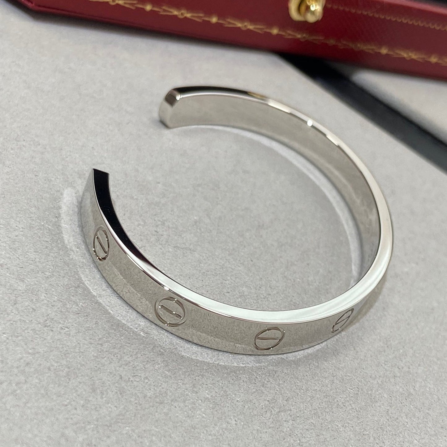 [Polaidi Jewelry]LOVE BRACELET 6.1MM 1 DIAMOND OPEN CUFF