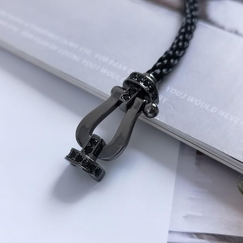 [Polaidi Jewelry]FORCE LARGE SERIES HORSESHOE BLACK SAMURAI BRACELET