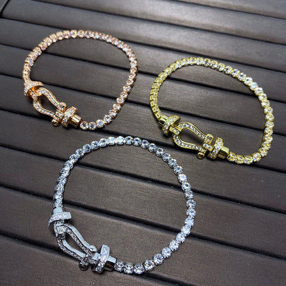 [Polaidi Jewelry]FORCE  HORSESHOE  DIAMOND TENNIS BRACELET