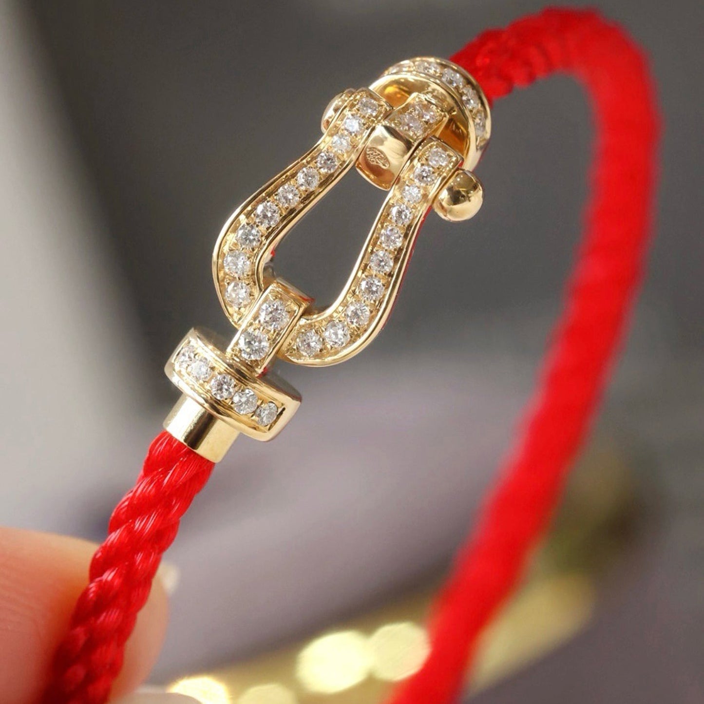 [Polaidi Jewelry]FORCE LARGE HORSESHOE FULL DIAMOND BRACELET SILVER