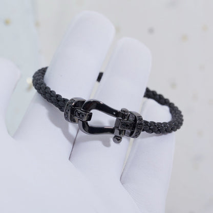[Polaidi Jewelry]FORCE LARGE SERIES HORSESHOE BLACK SAMURAI BRACELET