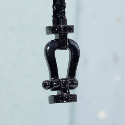[Polaidi Jewelry]FORCE LARGE SERIES HORSESHOE BLACK SAMURAI BRACELET