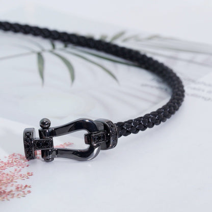 [：Polaidi Jewelry]FORCE LARGE SERIES HORSESHOE BLACK SAMURAI BRACELET