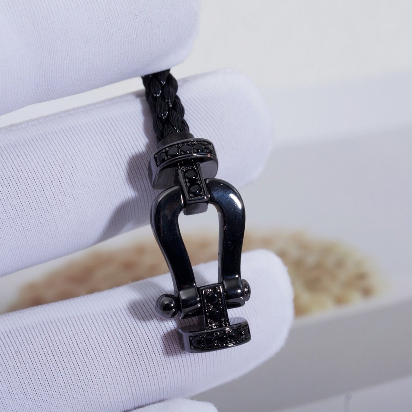 [：Polaidi Jewelry]FORCE LARGE SERIES HORSESHOE BLACK SAMURAI BRACELET