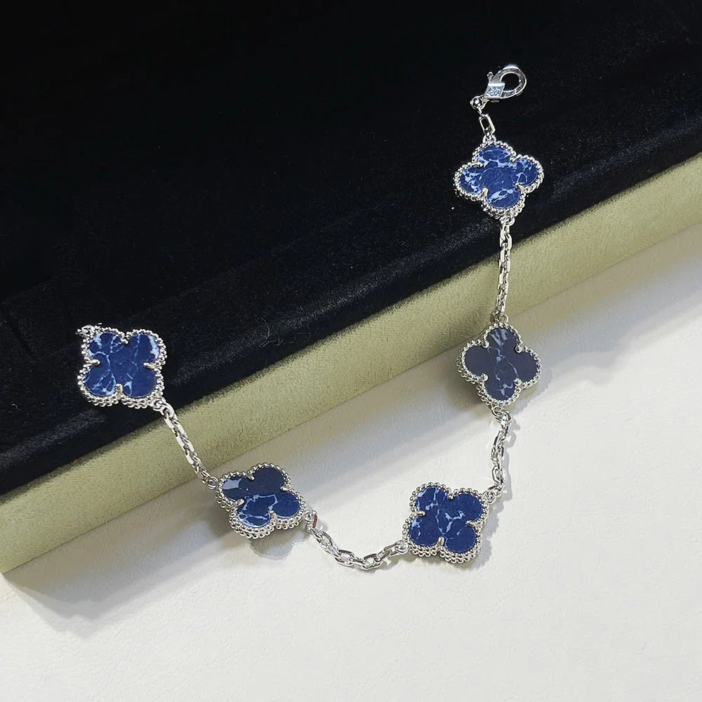 [Polaidi Jewelry]CLOVER 5 MOTIF PIETERSITE BRACELET COLLECTION