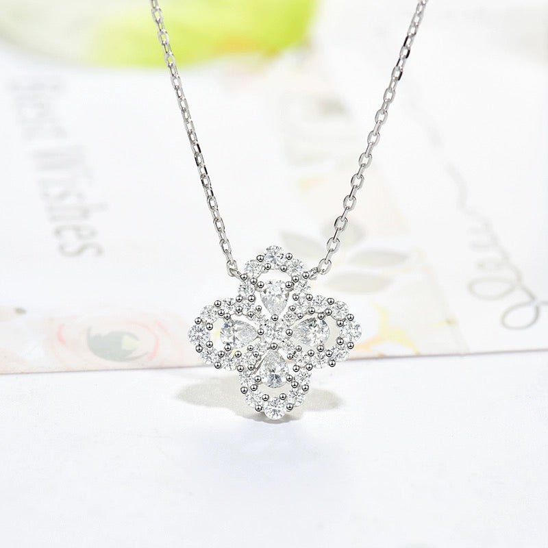 [：Polaidi Jewelry]ループネックレス フルモチーフダイヤモンド 16MM マルチカラー