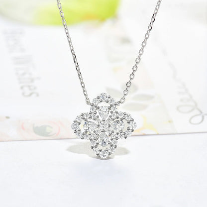 [：Polaidi Jewelry]ループネックレス フルモチーフダイヤモンド 16MM マルチカラー