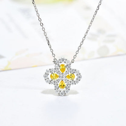 [Polaidi Jewelry]LOOP NECKLACE FULL MOTIF DIAMOND 16MM MULTIPLE COLORS
