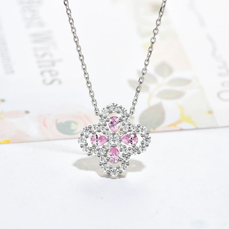 [：Polaidi Jewelry]ループネックレス フルモチーフダイヤモンド 16MM マルチカラー