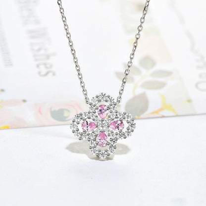 [：Polaidi Jewelry]ループネックレス フルモチーフダイヤモンド 16MM マルチカラー