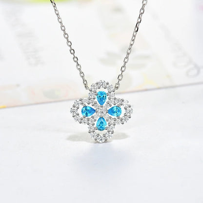 [Polaidi Jewelry]LOOP NECKLACE FULL MOTIF DIAMOND 16MM MULTIPLE COLORS
