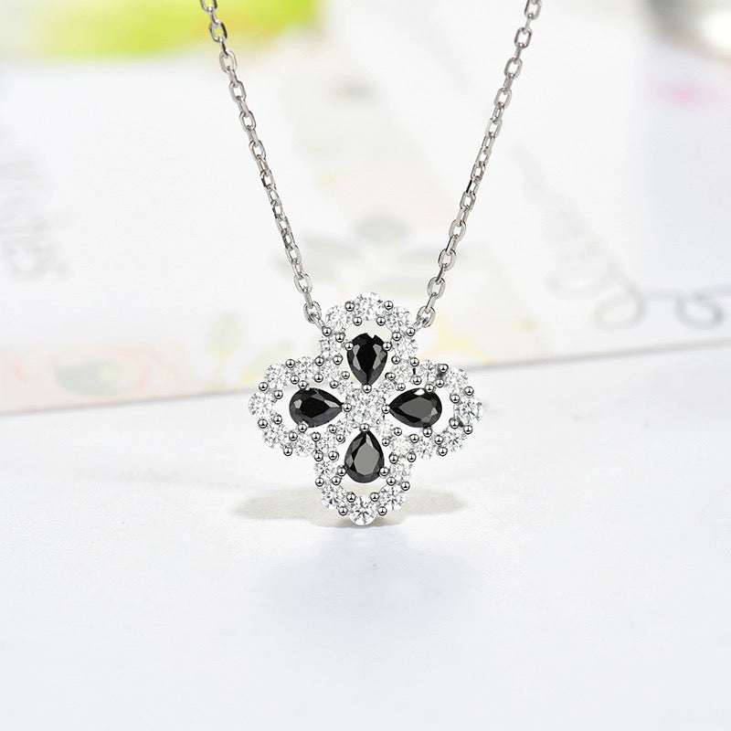[Polaidi Jewelry]LOOP NECKLACE FULL MOTIF DIAMOND 16MM MULTIPLE COLORS