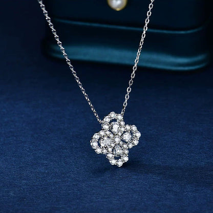[Polaidi Jewelry]LOOP NECKLACE FULL MOTIF DIAMOND 16MM MULTIPLE COLORS