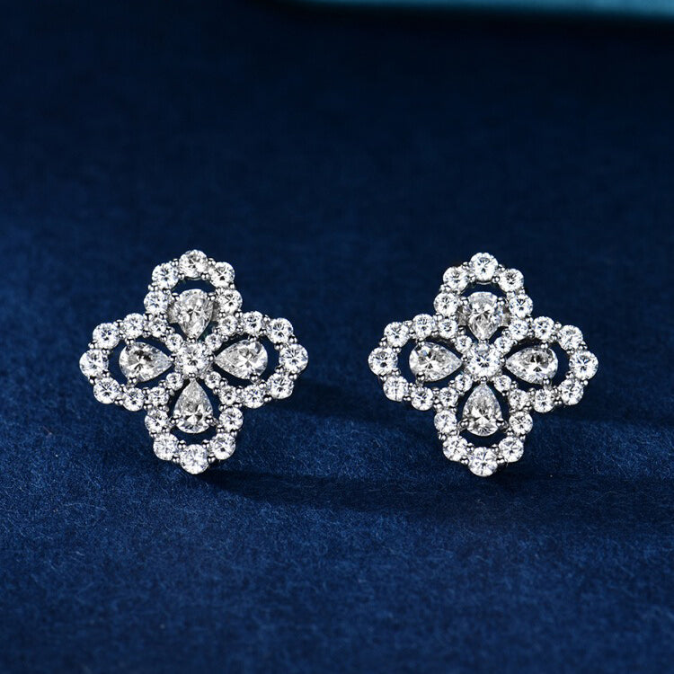 [：Polaidi Jewelry]LOOP EARRINGS FULL MOTIF DIAMOND 16MM