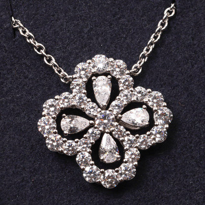 [：Polaidi Jewelry]ループネックレス フルモチーフダイヤモンド 16MM マルチカラー