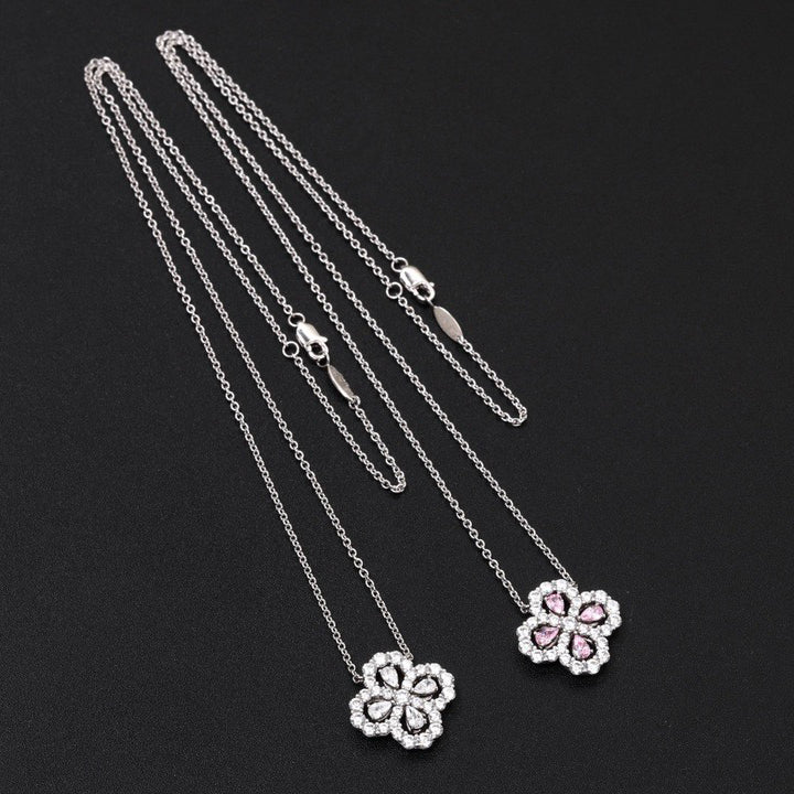 [：Polaidi Jewelry]ループネックレス フルモチーフダイヤモンド 16MM マルチカラー