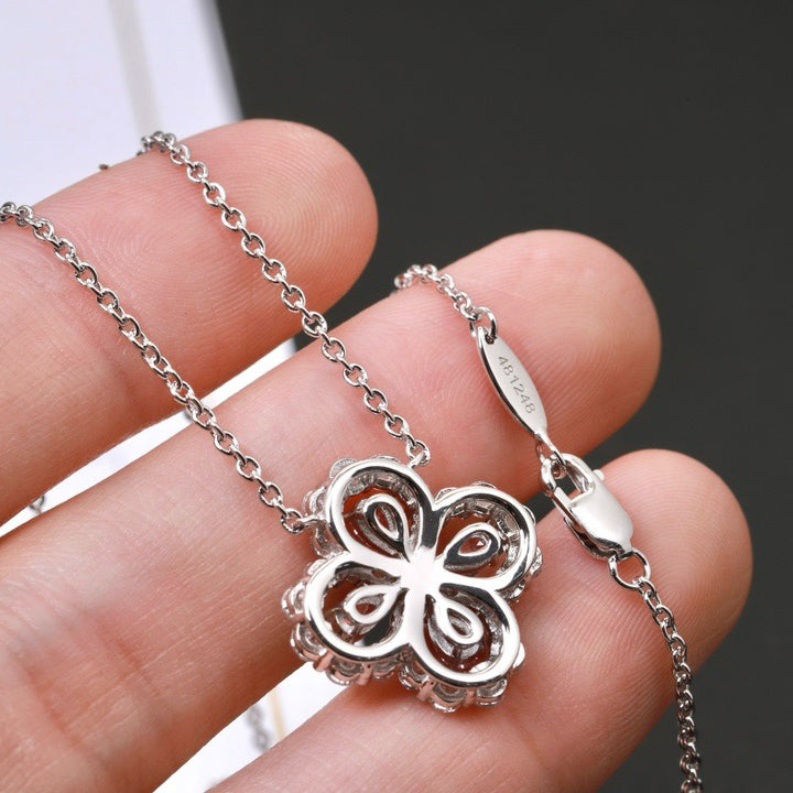 [：Polaidi Jewelry]ループネックレス フルモチーフダイヤモンド 16MM マルチカラー