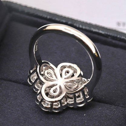 [：Polaidi Jewelry]LOOP RING FULL MOTIF DIAMOND 16MM SILVE