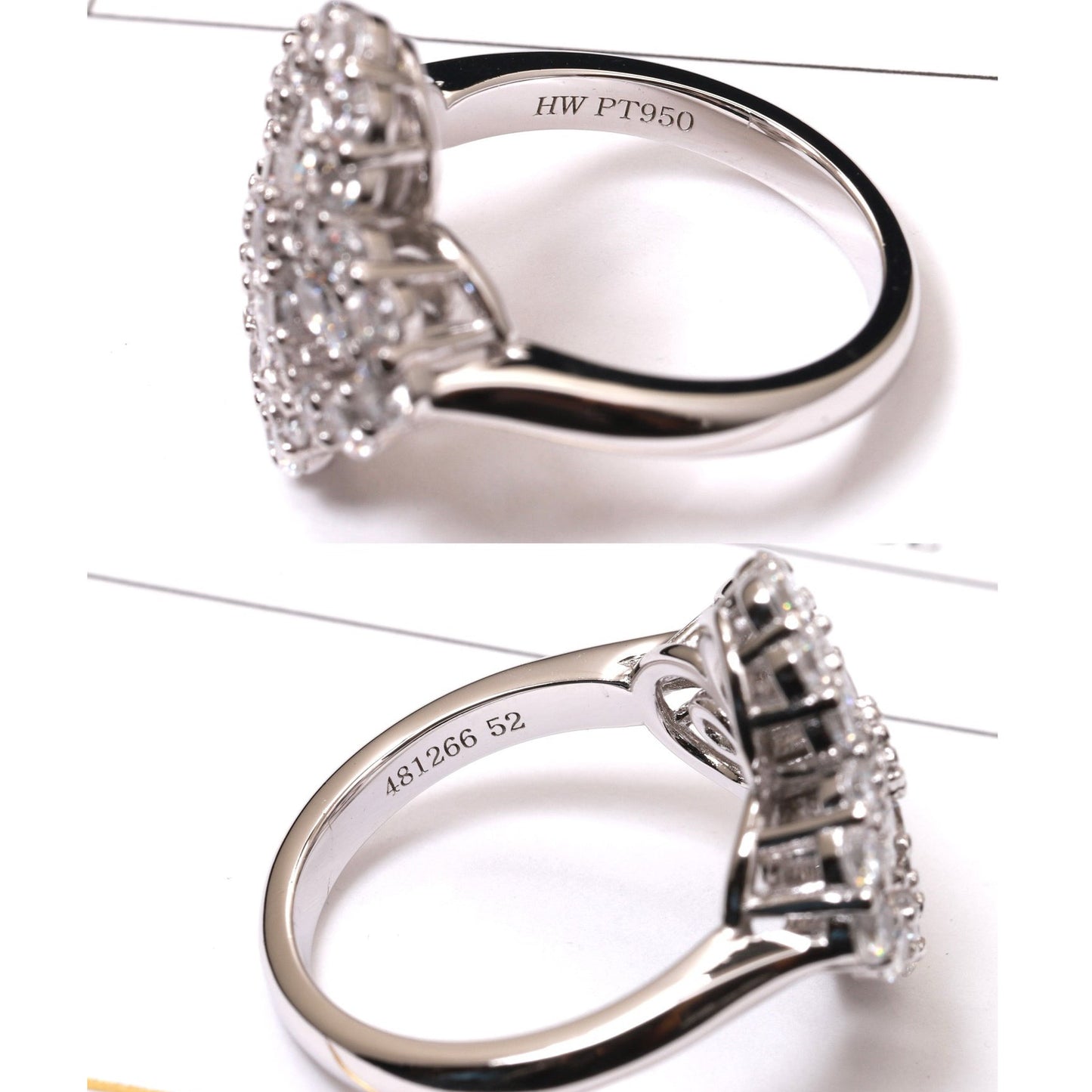 [：Polaidi Jewelry]LOOP RING FULL MOTIF DIAMOND 16MM SILVE