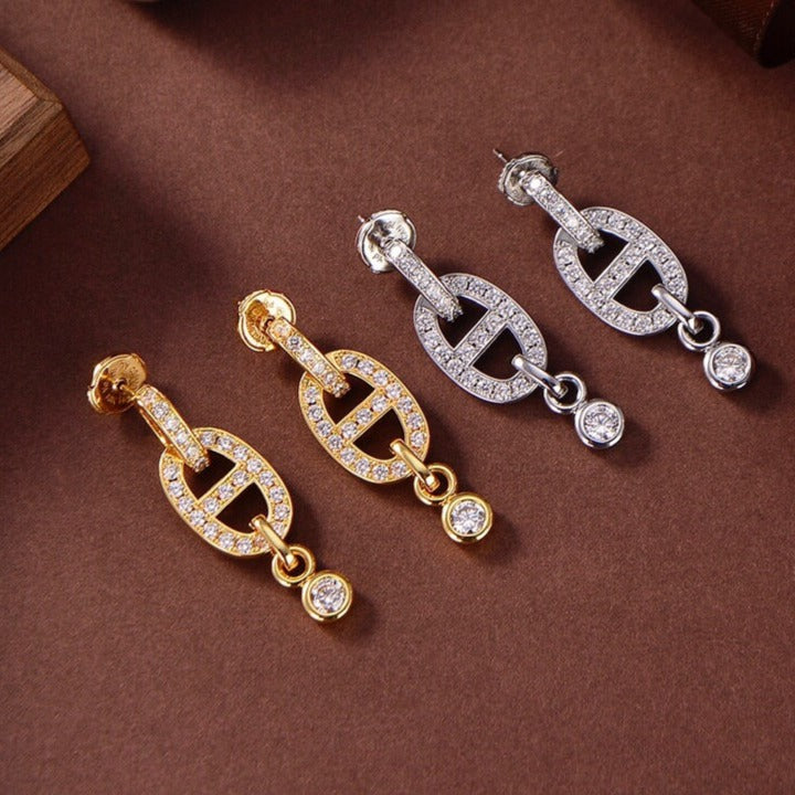 [Polaidi Jewelry]HM CHAINE DIAMOND EARRINGS