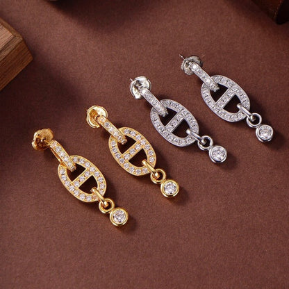 [Polaidi Jewelry]HM CHAINE DIAMOND EARRINGS