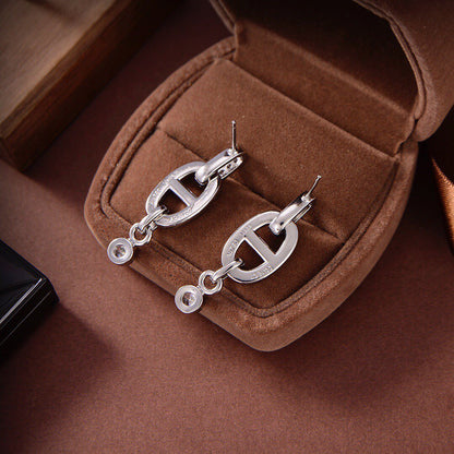 [：Polaidi Jewelry]HM CHAINE DIAMOND EARRINGS