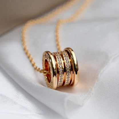 [Polaidi Jewelry]ZERO 1 PINK GOLD DIAMOND NECKLACE
