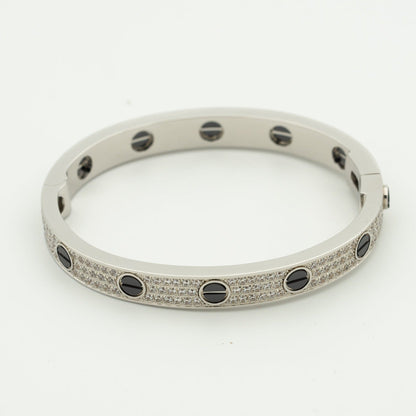 [：Polaidi Jewelry]LOVE BRACELET 6.1MM DIAMOND-PAVED CERAMIC