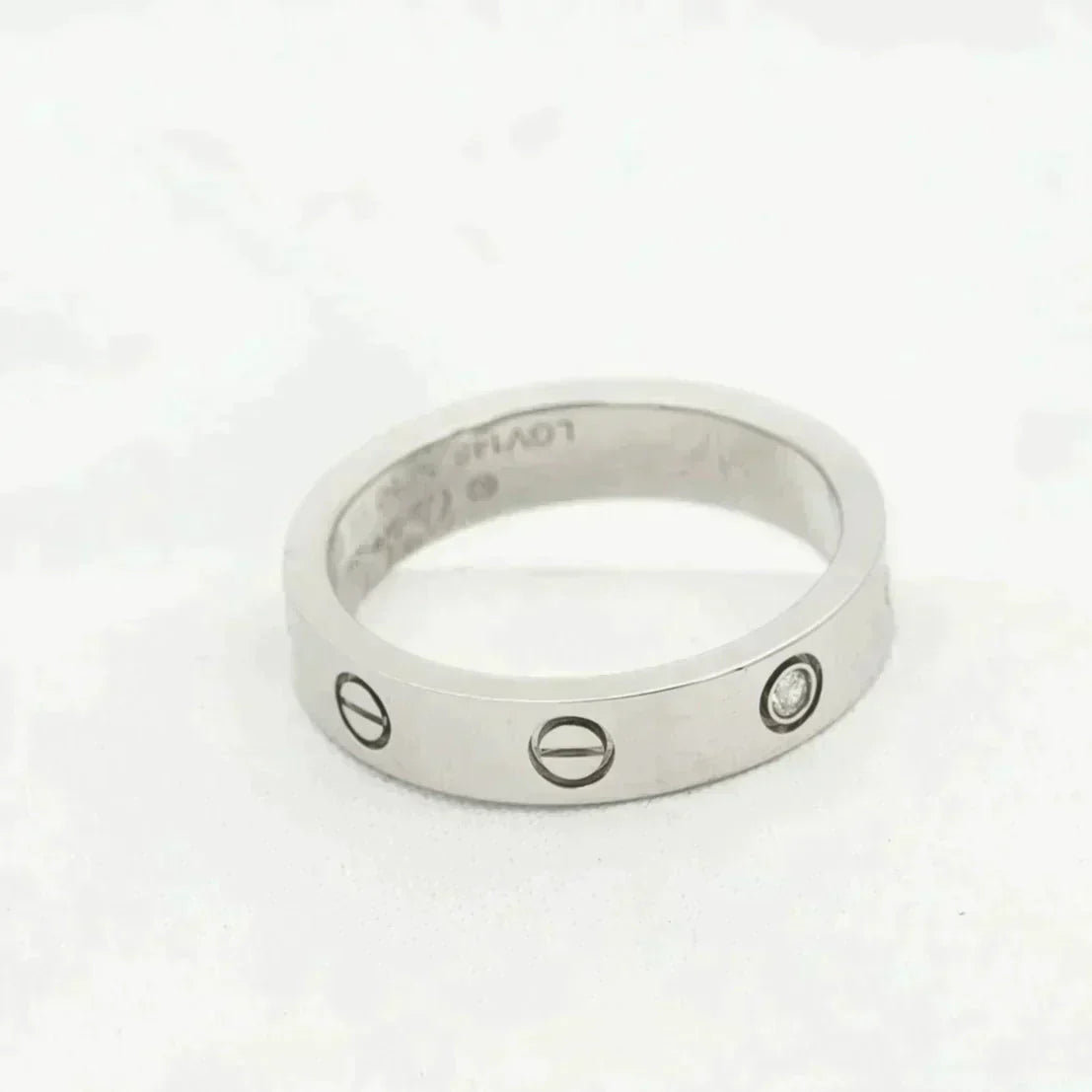 [Polaidi Jewelry]LOVE RING 4MM 1 DIAMOND SILVER