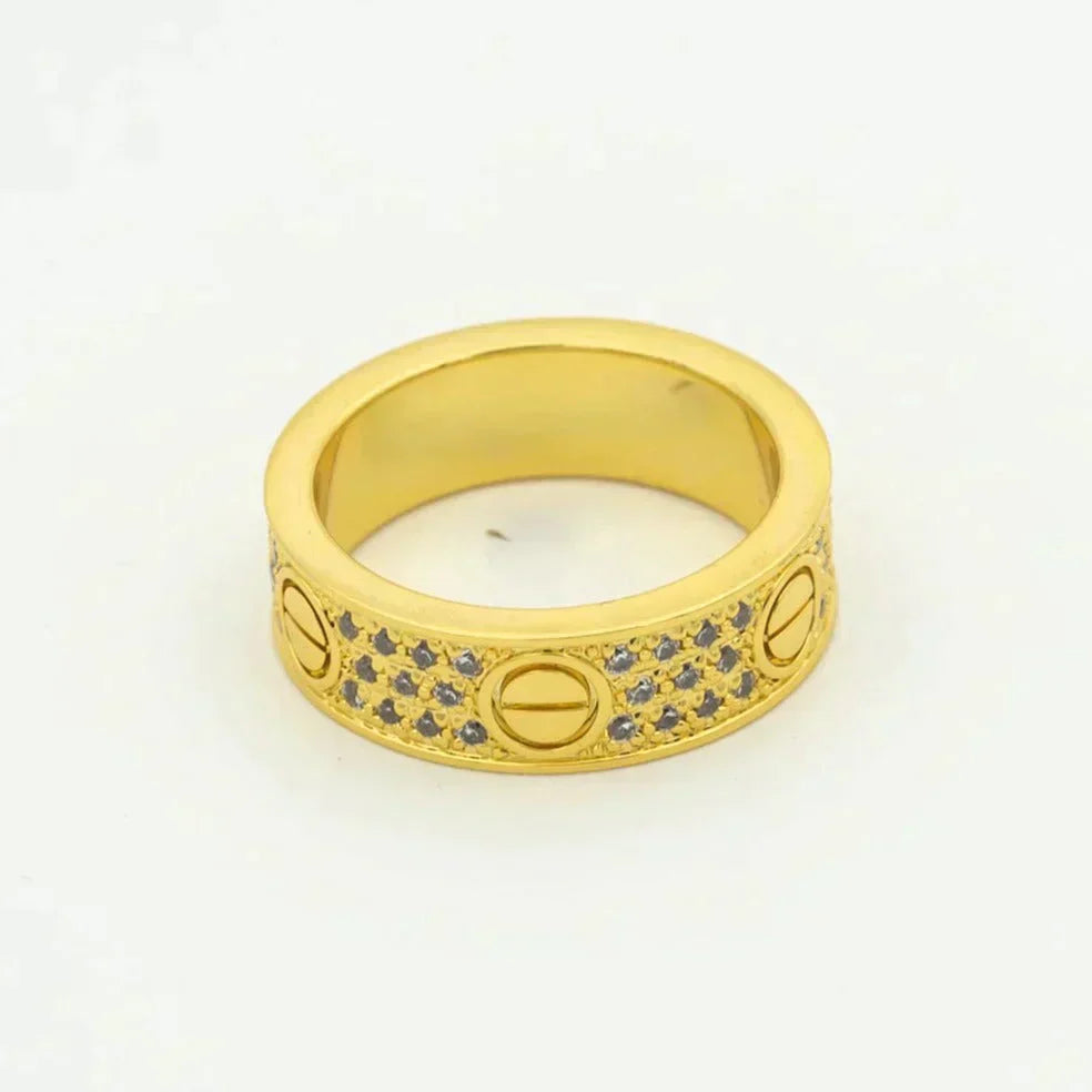 [：Polaidi Jewelry]LOVE RING 5.5MM DIAMONDS PAVED